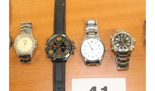 8 diverse horloges w.o. ORIENT, CITIZEN, CASIO enz